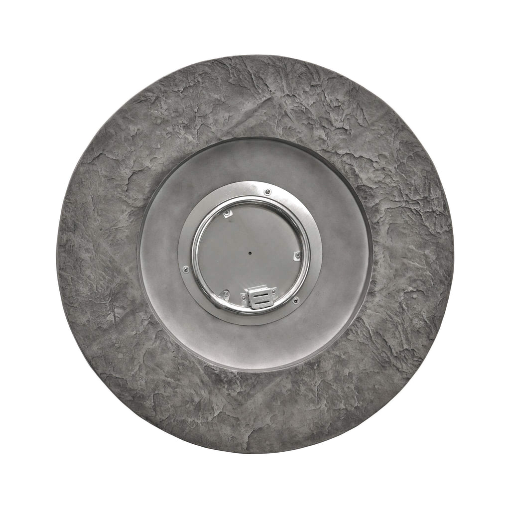 Alora 32-Inch Transitional Outdoor Concrete Round Propane Fire Pit Table, Gray