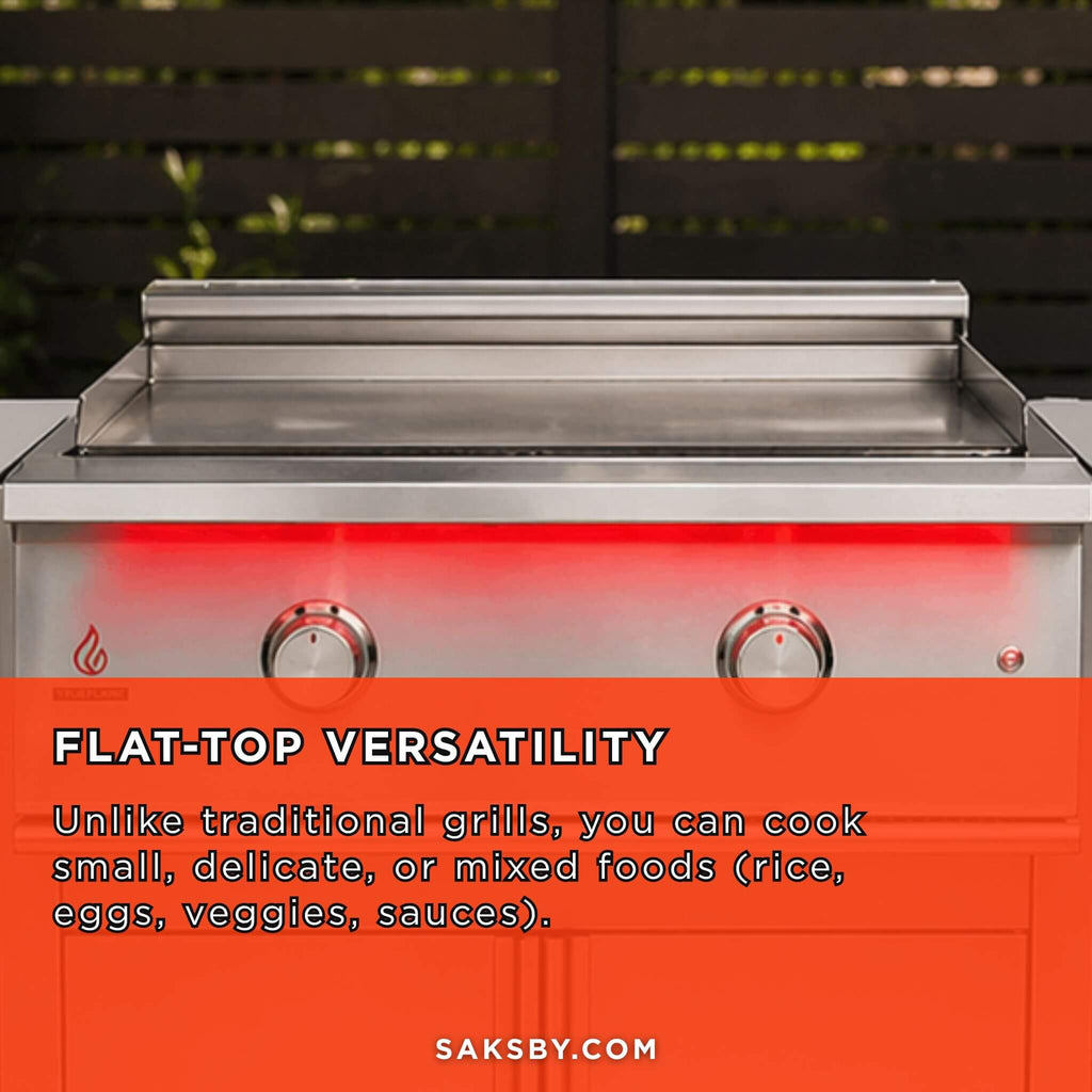 TrueFlame 30" Freestanding Gas Griddle Grill with Cart