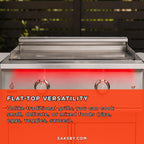 TrueFlame 30" Freestanding Gas Griddle Grill with Cart