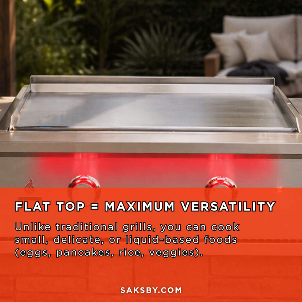 TrueFlame 30" Premium Built-In Stainless Gas Griddle Grill