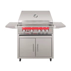 TrueFlame Built-In Stainless Steel Freestanding Gas Grills With Deluxe Cart