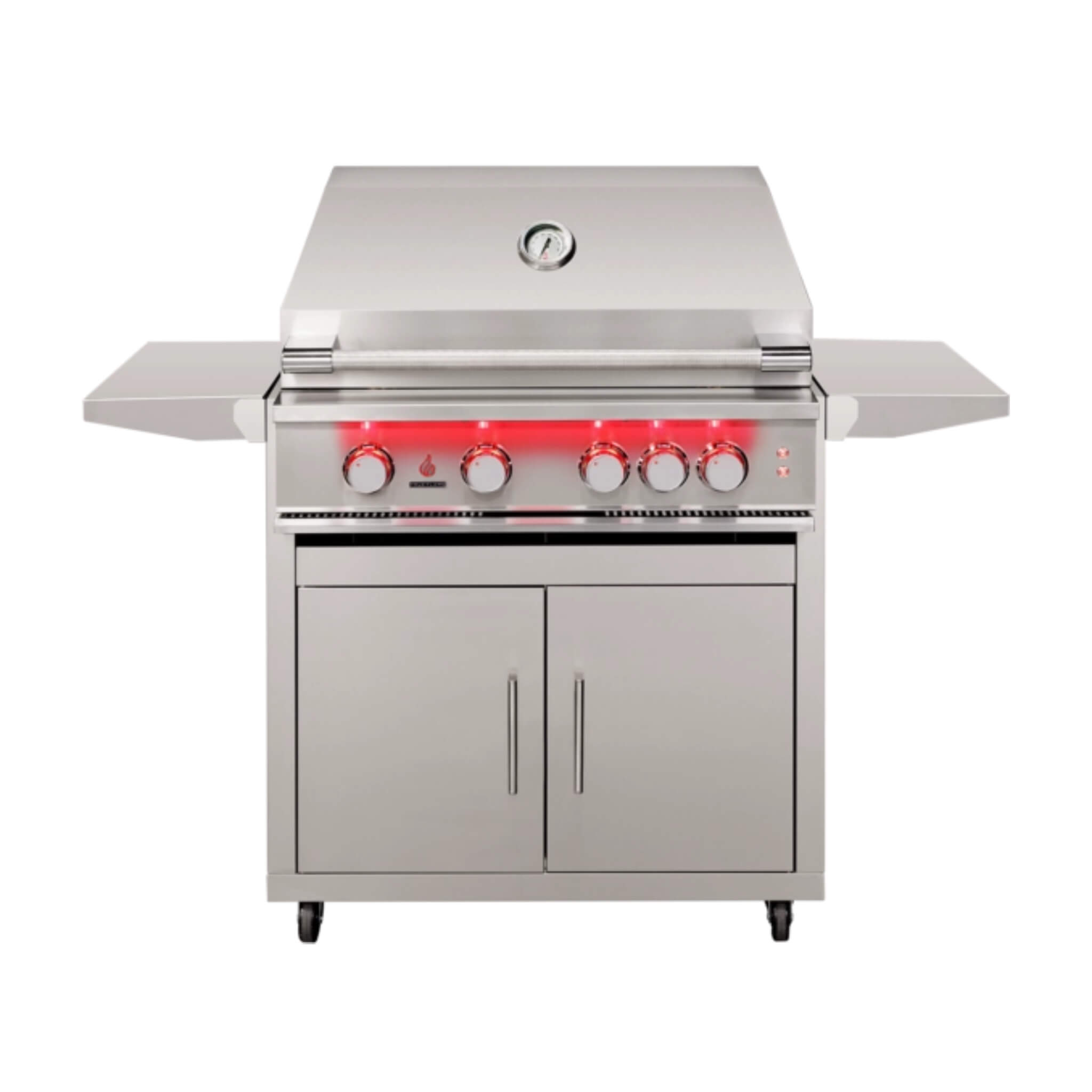 TrueFlame Built-In Stainless Steel Freestanding Gas Grills With Deluxe Cart