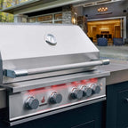 TrueFlame Built-In Stainless Steel Freestanding Gas Grills With Deluxe Cart