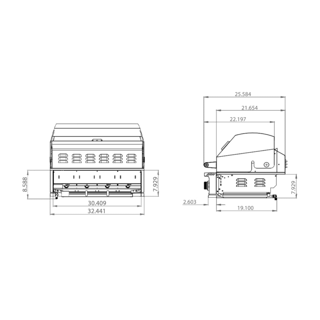 TrueFlame E-Series Stainless Steel Gas Freestanding Grill with Cart