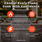 TrueFlame E-Series Built-In Stainless Steel Gas Grill